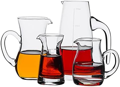 2pcs Glass Creamer Pitcher Sauce Serving Pitcher Milk Creamer Jug,300ml