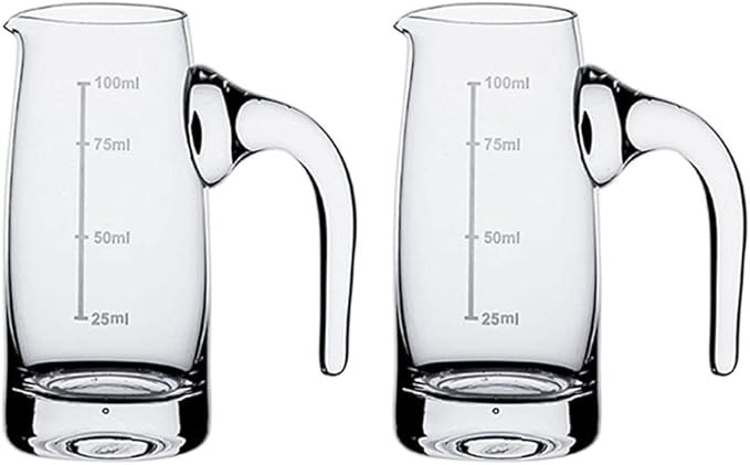 2pcs Glass Creamer Pitcher Scale Sauce Serving Pitcher Milk Creamer Jug,100ml