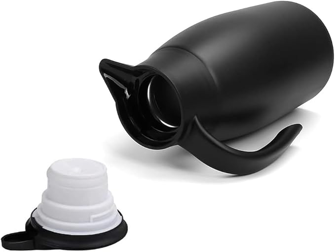 68oz Thermal Coffee Carafe, Airpot Insulated Coffee Urns Stainless Steel Vacuum Thermal Pot Dispenser for Coffee, Hot Water, Tea, Hot Beverage - Keep 12 Hours Hot, 24 Hours Cold (2 Pack Black)