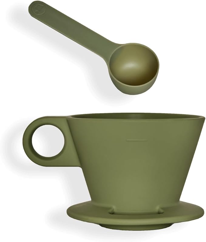 Verve Dwell Dripper Pour Over Coffee Maker Set, Non-Electric Coffee Dripper, Manual Brew Maker (Green)