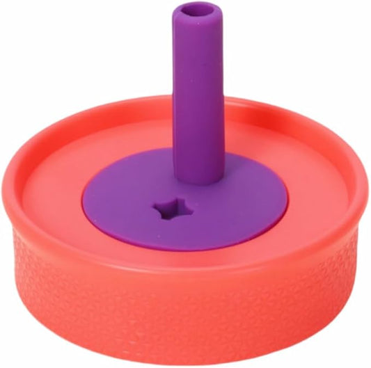 Tumbler Lid Replacement Compatible for Owala Kids Insulation 15oz and 12oz,Removable Tumbler Lid Accessories Compatible with Owala Kids Insulation Stainless Steel Tumbler (Red)