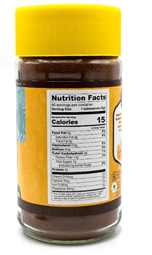 nuKAF By Gourmanity Instant Chicory Coffee Alternative, Brews Like Regular Coffee, All Natural 100% Chicory Root Powder, Great for Your Daily Drink, Rich in Prebiotics, Kosher, 7oz jar