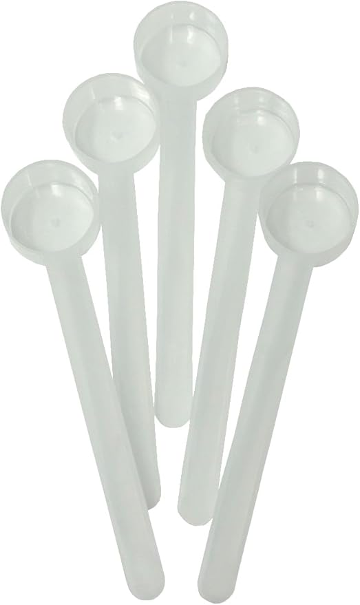 Supplement and Supply 9 mL (9 CC) Long Handle Scoop for Coffee, Protein Powder, Pet Food, Spices, Grains, Dry Goods – Food-Grade BPA-Free Plastic Measuring Spoon (Pack of 5)