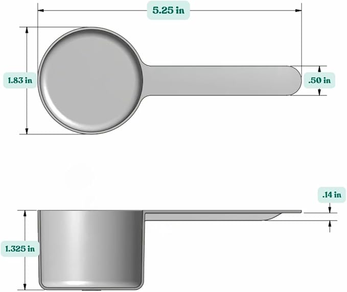 Supplement and Supply 48 mL (48 CC | 1.62 Oz.) Long Handle Scoop for Coffee, Protein Powder, Pet Food, Spices, Grains, Dry Goods – Food-Grade BPA-Free Plastic Measuring Spoon (Pack of 10)