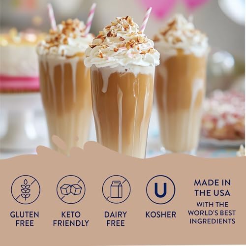 Jordan's Skinny Mixes Sugar Free Coffee Syrup, Caramel Pecan Coffee Flavoring Syrup, Zero Calorie Drink Mix, Lattes, Baking, Protein Shake or Cocktail, Dairy & Gluten Free, Kosher, 25.4 Fl Oz, 2 Pack