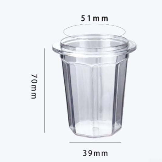 Transparent PC Coffee Dosing Cup 51mm Thickened Coffee Grounds Collector for Espresso Machine Portafilter, Clear Design for Easy Monitoring and Cleaning