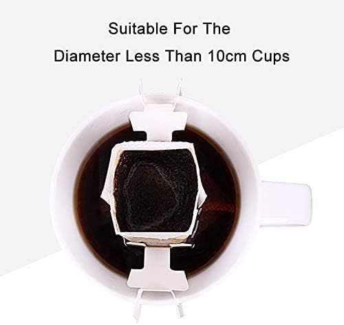 150 PCS Coffee Filter Paper Bags, Disposable Single Serve Drip Coffee Bags with Hanging Ears, Fast Brewing, Mess-Free Design for Travel, Camping, Home & Office Use