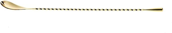 Barfly Teardrop Bar Spoon, End 11 13/16" (30 cm), Gold