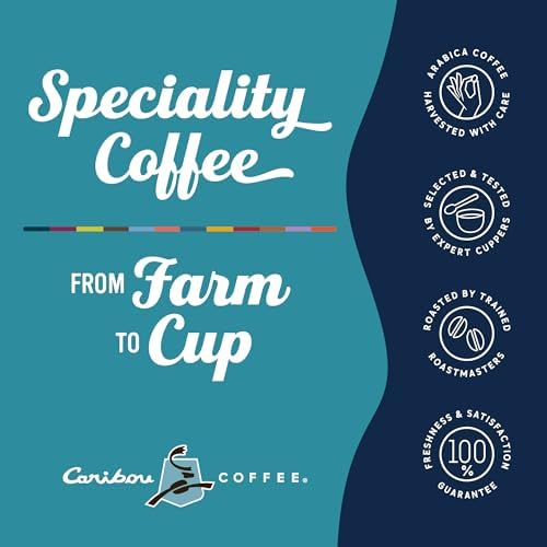 Caribou Coffee, Medium Roast Ground Coffee, 100% Arabica Coffee - Caramel Flavored 66 Ounces (6 Bags of 11 Ounces)