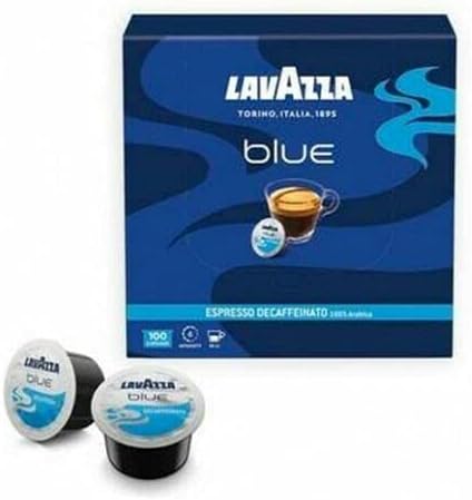 Lavazza BLUE Capsules, Espresso Decaffeinato Coffee Blend, Decaffeinated Medium Roast, 100 Count (Pack of 1)
