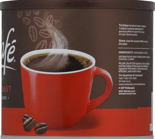 McCafe Premium Roast, Medium Roast Ground Coffee, 30 oz Canister (Pack of 2)