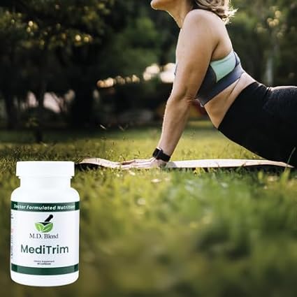 M.D. Blend M.D. MediTrim - Expert Formulated Supplement Energy, Satiety, & Physique Goals - Smooth System Balance - Green Coffee Bean, Green Tea, Apple Cider Vinegar, Hibiscus - 90 Capsules