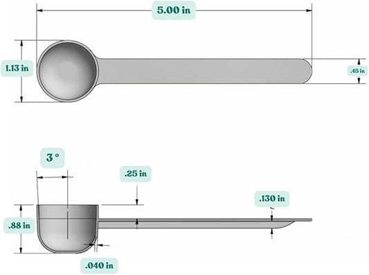 Supplement and Supply 2 Tsp (2/3 Tbsp | 10 mL) Long Handle Rounded Scoop for Coffee, Protein Powder, Pet Food, Spices, Grains, Dry Goods – Food-Grade BPA-Free Plastic Measuring Spoon (Pack of 100)