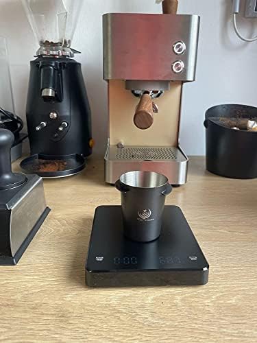 VIA CREMA Coffee Dosing Cup 51mm Espresso Measuring Cup Portafilter Holder in Stainless Steel Coffee Dispenser