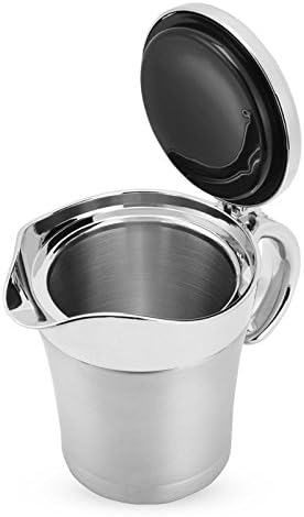 Double Insulated Gravy Boat - Stainless Steel Sauce Jug with Hinged Lid Hinged Lid Ideal for Gravy or Cream at Thanksgiving (750ML/26 OZ)
