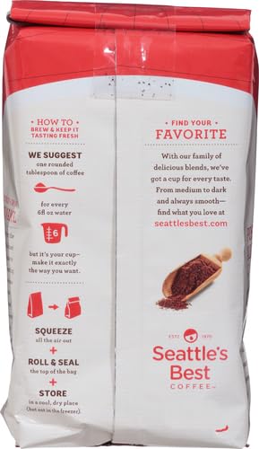 Seattle's Best Coffee Post Alley Blend (Previously Signature Blend No. 5) Dark Roast Ground Coffee, 12 Ounce (Pack of 2)