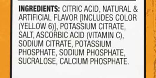 Sqwincher Zero Qwik Stik, Orange, Sugar Free, Low Calorie, Low Sodium Electrolyte Powder Hydration Drink Mix, .11 0z Packet (Pack of 50)