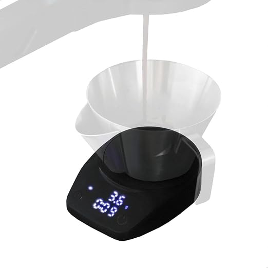 watchget Espresso Scale - 0.1g High Precision Measurement & Timer, Palm-Sized Portable Type-C Rechargeable Scale, Ideal for Espresso Extraction, Coffee Scale, Kitchen Scale, Suitable for Travel, Black