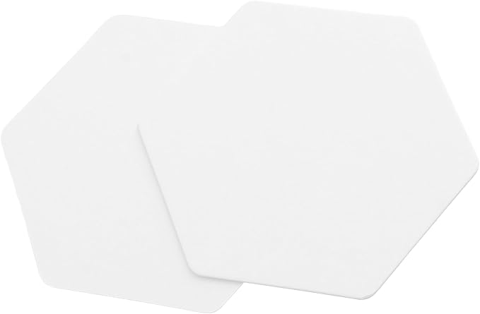 Hexagon Paper Coasters, 500 PCS 4 Inch Cardboard Drink Coasters White Paper Cup Mat for Drinks, Bar, Wedding