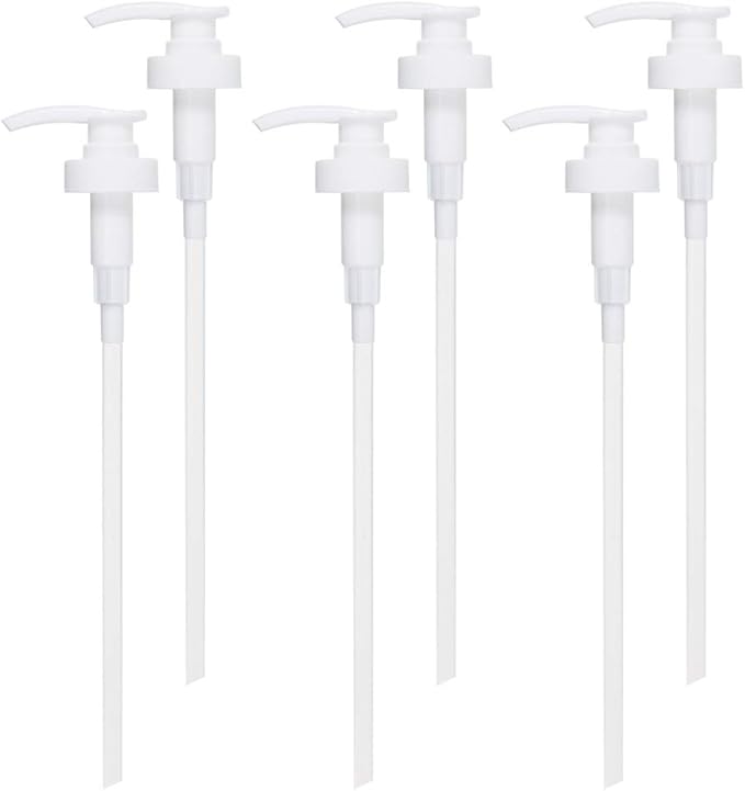 Gallon Pump Dispenser, Fits Most 1 Gallon Jugs and Containers 38/400 Pump Lid Top Replacement for Sanitizer, Lotion, Shampoo, Conditioner (6 Pack)