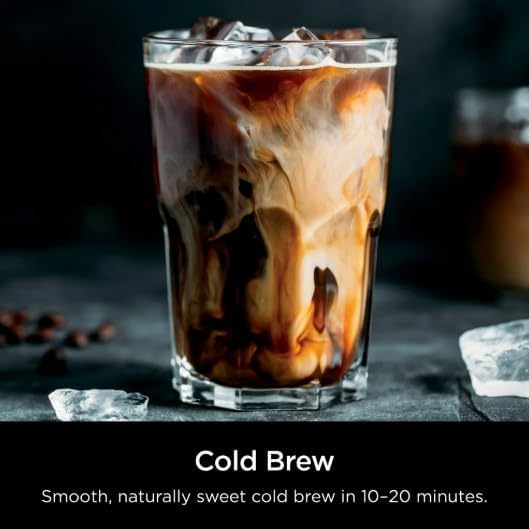 Ninja DualBrew Grounds & Pods Hot & Iced Coffee Maker with Rapid Cold Brew (model CFP 150), 4 Brew Style Choices, Foldable Single Serve Platform, Keep Warm Function, color Black