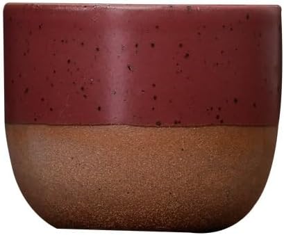 WSEjdjDH Vintage ceramic espresso mug, handleless, handmade ceramic mug