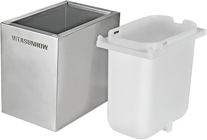 VITASUNHOW Sauce Pump Dispenser Stainless Steel Dispenser - Large Capacity Condiment Pump Dispenser Quantitative Pressure Head for Variety of Sauces (1002S)