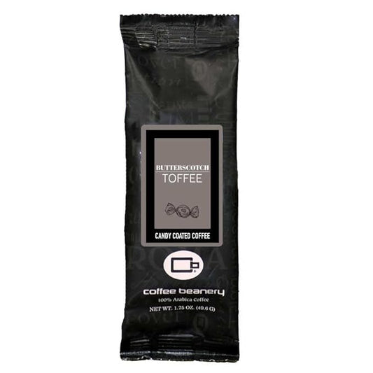 Coffee Beanery Butterscotch Toffee Flavored Coffee, 1-1.75oz Try Me Size Coffee Sampler, Light-Medium Roast