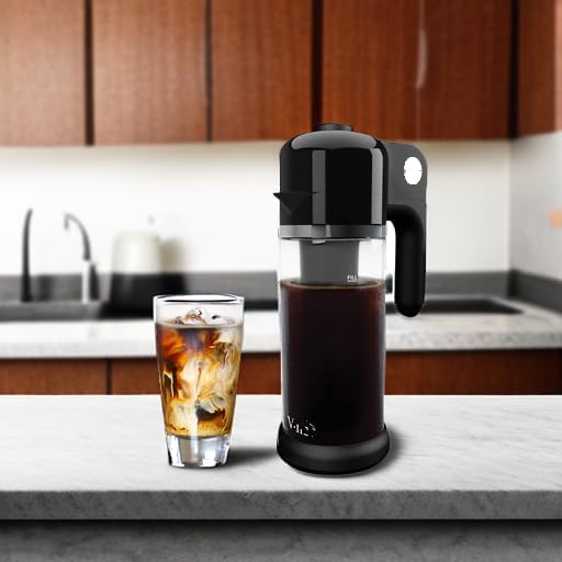 VINCI Express Cold Brew, Electric Cold Brew Coffee Maker in 10 minutes, Glass Carafe, 3 Brew Strength Settings & Cleaning Cycle, Easy to Use & Clean, Cold Brewer for Iced Coffee, 1.4 L Dial Control