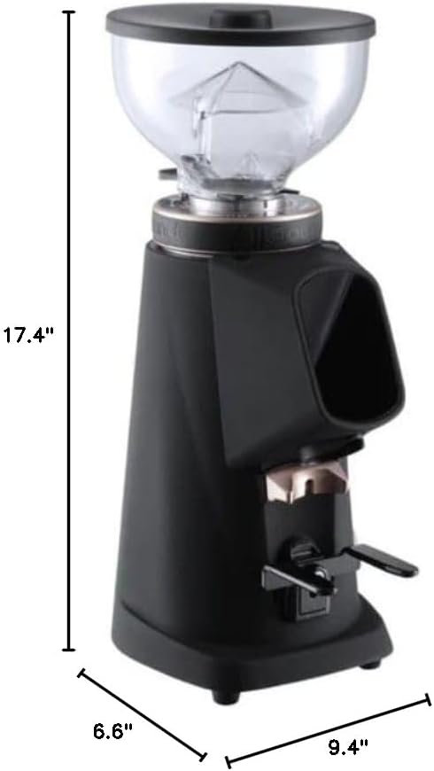 Fiorenzato All Ground Burr Grinder/Coffee Grinder for Home/Burr Coffee Ginder/Electric Coffee Ginder/Coffee Bean Grinder - 64mm flat burrs with Container - Made in Italy