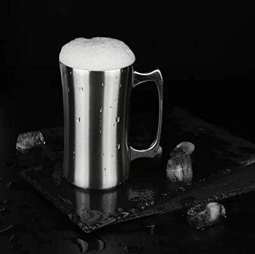 Insulated Cup, Stainless Steel Coffee Mug, 20 oz Coffee Mug, (560 ml), Double Wall Beer Stein, Tumbler with Handle, Insulated Beer Mug with Lid