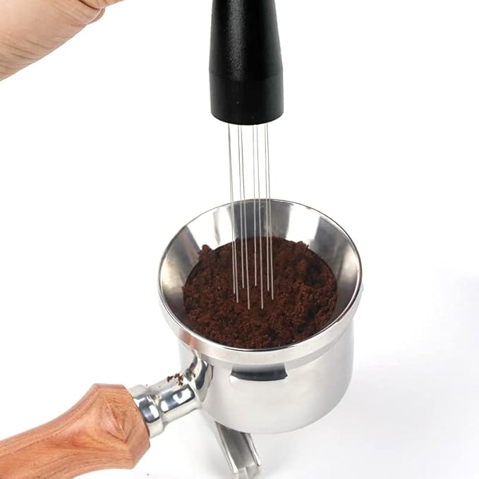 Espresso Coffee Stirrer, Needle Coffee Tamper Distributor Hand Stirrer Tool for Coffee Powder Stirring Distribution Barista WDT Tool Stainless Steel Mini Whisk Espresso Tools