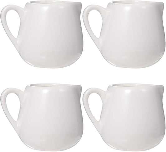 YARNOW Mini Ceramic Creamer Jug with Handle 1.6 Oz Porcelain Milk Pitcher for Coffee Tea Cream Sauce Serving Small Stoneware Milk Cup