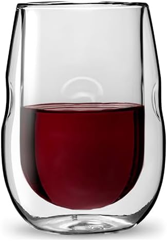 Ozeri Moderna Artisan Series Double Wall Insulated 10 oz Wine Glasses, Set of 4