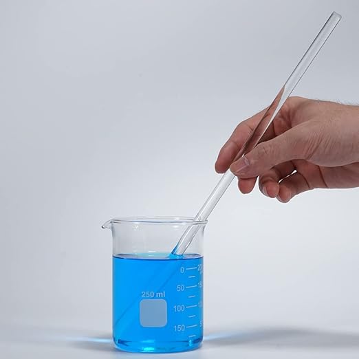 9 Pcs Glass Stir Sticks Glass Stirring Rod 12" Long 1/4'' Diameter with Both Ends Round (9)