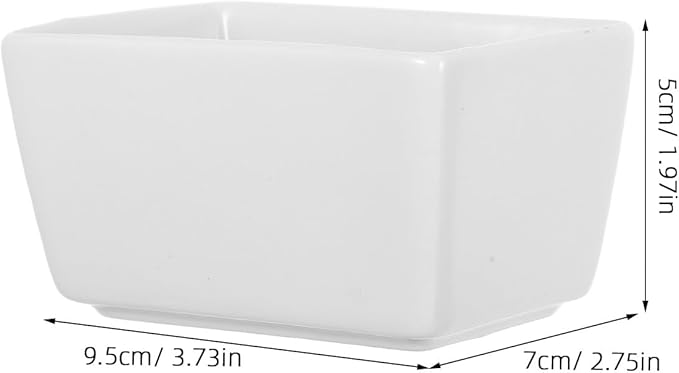 Rectangular Ceramic Sugar Holder and Sugar Cube Container 170Ml White Porcelain for Coffee Station and Kitchen 2Pcs Set