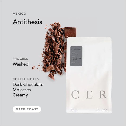 Ceremony Coffee Roasters - House Coffees Variety Pack - Specialty Ground Coffee Antithesis & Thesis Blends- 2x12oz Bags (French Press - Coarse Grind)