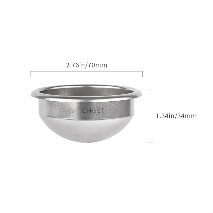 watchget 58mm Espresso Portafilter Basket 316 Stainless Steel Filter Basket Spherical Bottom Design for Even Espresso Extraction, Compatible with 58mm Espresso Machines