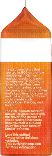 Dunkin' Hazelnut Flavored Ground Coffee, 18 Ounce (Pack of 2)
