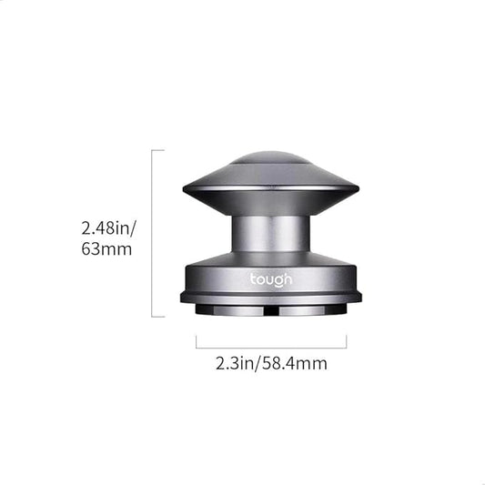 Espresso Tamper 58.5mm,Calibrated Spring Loaded Coffee Tamper Tool with Flat Base & UFO Design, Fits 58mm Portafilters, Coffee Accessories, Matte Silver
