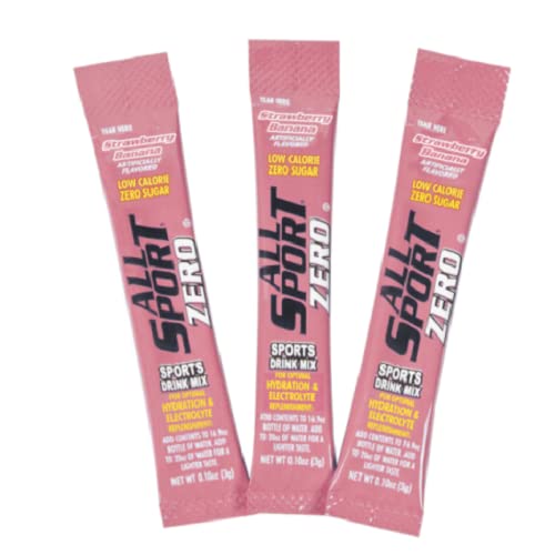 All Sport Powder Hydration Stick, Zero Calorie, Performance Electrolyte Drink Mix, Sugar Free, 2x Potassium, Strawberry Banana, 50 CT