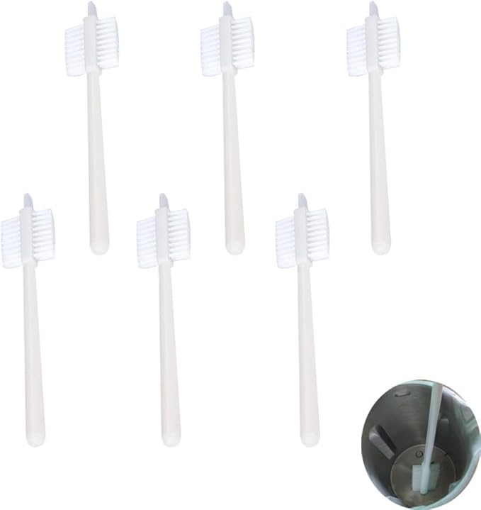6 Pack Juicer Machines Cleaning Brush 3 Side Bristles Deep Clean Brushes Scrubber for Omega VRT VERT Juicers Extractor Strainer Filter Soy Milk Maker Mixer Blender Toaster Coffee Grinder