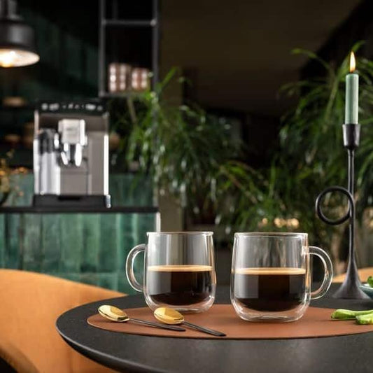 De'Longhi Double Wall Glass Mug, (500ml 16.9oz) Set of 2