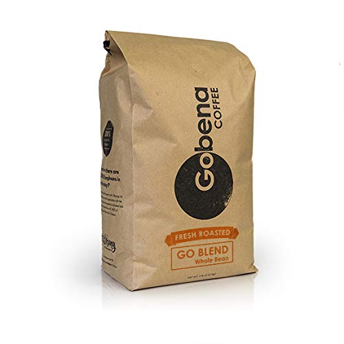 Gobena Coffee 5lb Go-Blend, Dark Roast, Whole Bean Coffee, 100% Arabica, 80oz, Bulk Coffee