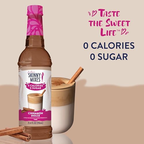 Jordan's Skinny Mixes Syrups, Cinnamon Dolce Coffee Syrup, Sugar Free, Zero Calorie Drink Flavoring & Mixes, 25.4 Ounces (Pack of 2)