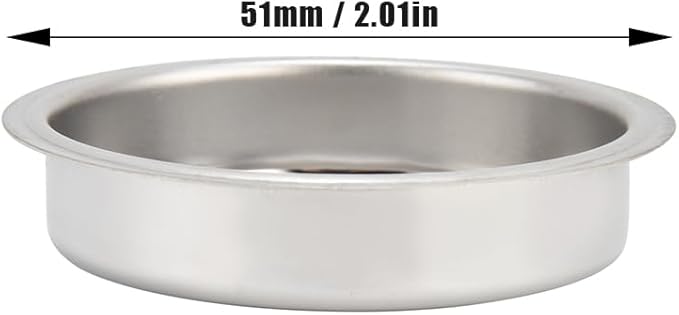 Joyzan Coffee Machine Backflush Blind Filter, 51mm Stainless Steel Insert Espresso Machines Basket Disc Metal Back Flush Bowl Classic Cleaning Portafilter Backwash Maker Accessories EC680 EC685 Home