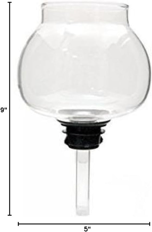 Yama SY8-8 Cup 32 Oz Siphon Coffee Maker Replacement Top Beaker - Borosilicate Glass, Heat-Resistant, Dishwasher Safe