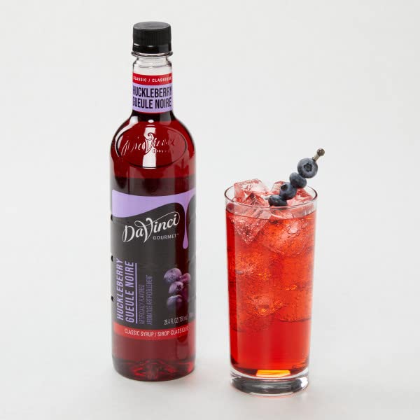 DaVinci Gourmet Classic Huckleberry Syrup, 25.4 Fluid Ounces (Pack of 4)