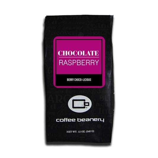 Chocolate Raspberry Flavored Coffee, Specialty Arabica Coffee, Medium Roast, 12 ounce, Automatic Drip (Ground)