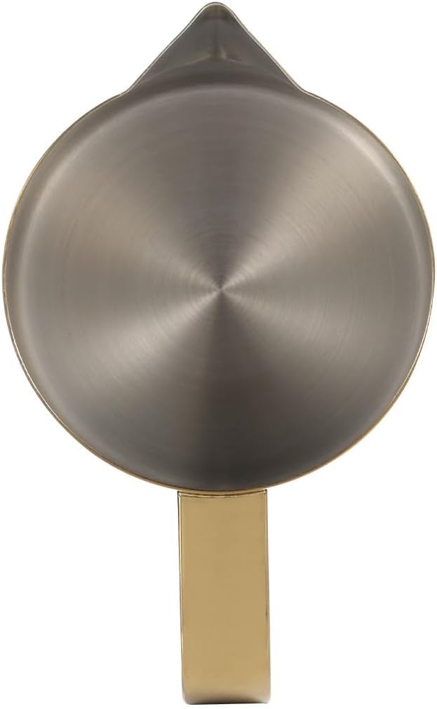 Milk Frothing Pitcher, 20oz/600ml Stainless Steel Espresso Steaming Pitcher, Milk Frother Steamer Cup For Latte Art, Gold